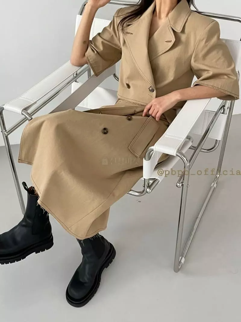 Pb - Korean Women Fashion - #momslook - M Stitch Trench Skirt - 9