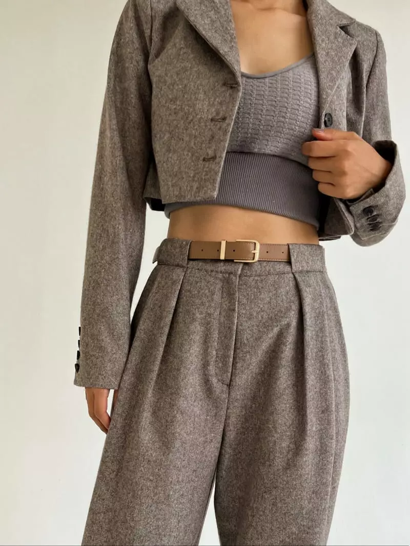 Pb - Korean Women Fashion - #momslook - Home Spun Crop Jacket - 8