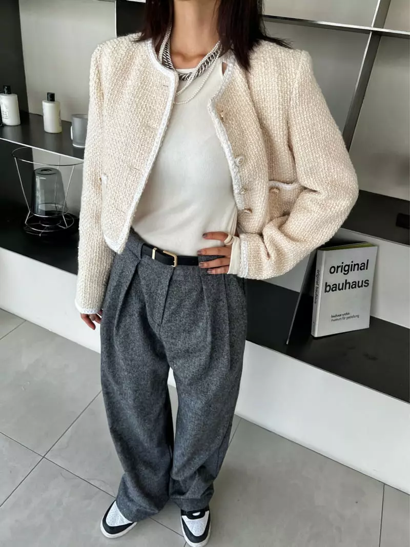 Pb - Korean Women Fashion - #momslook - Twid Padding Jacket