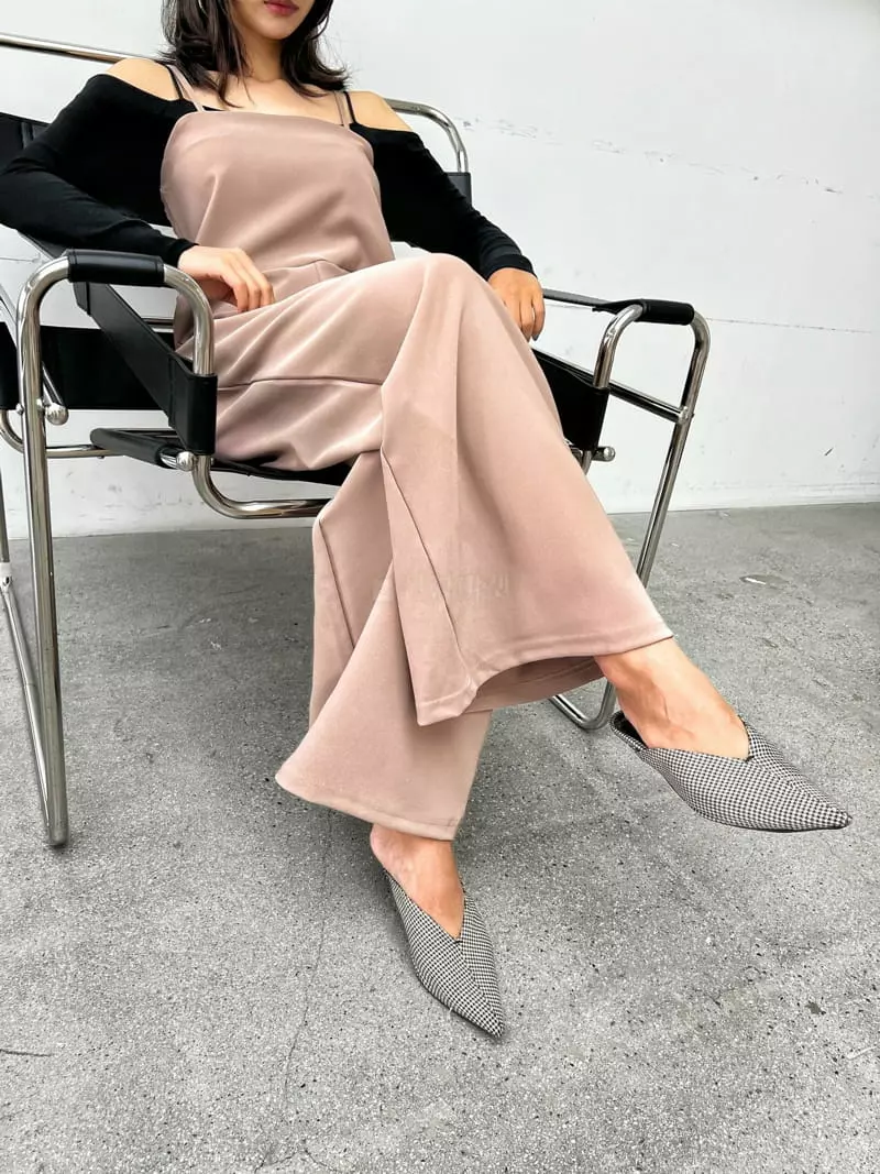 Pb - Korean Women Fashion - #momslook - Wide String Jumpsuit - 3