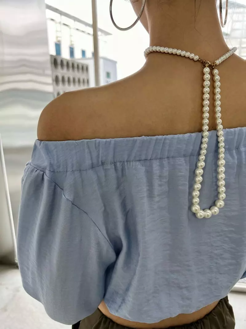 Pb - Korean Women Fashion - #momslook - Open Shinning Blouse - 2