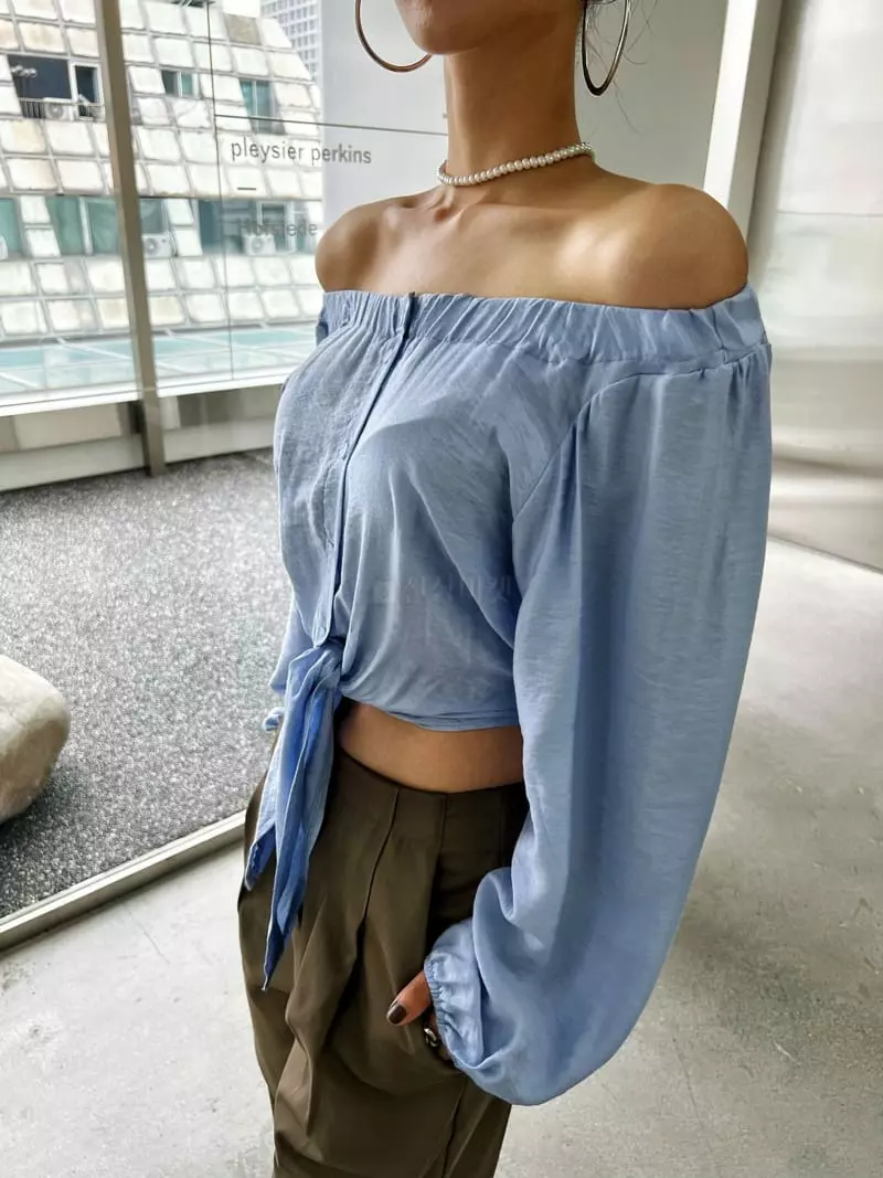 Pb - Korean Women Fashion - #womensfashion - Open Shinning Blouse - 4