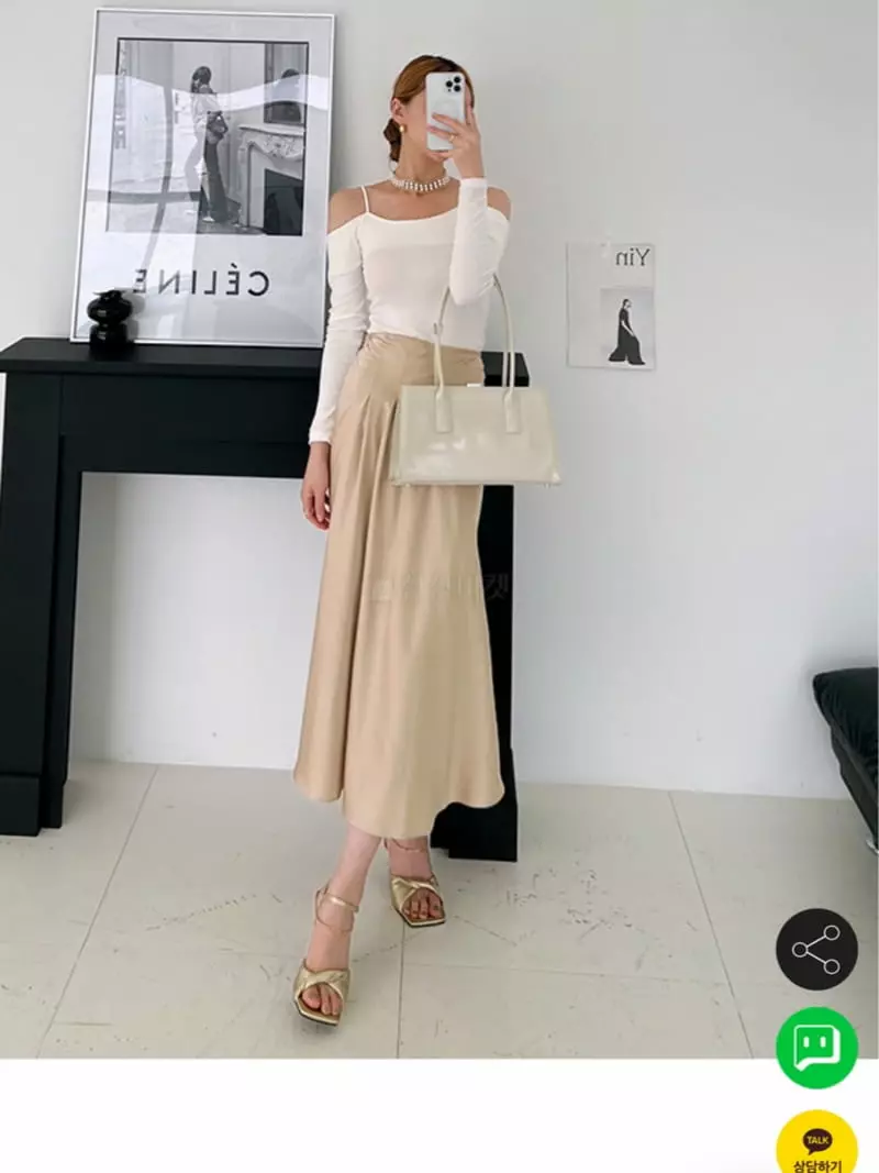 Pb - Korean Women Fashion - #momslook - Off Shoulder String Tee
