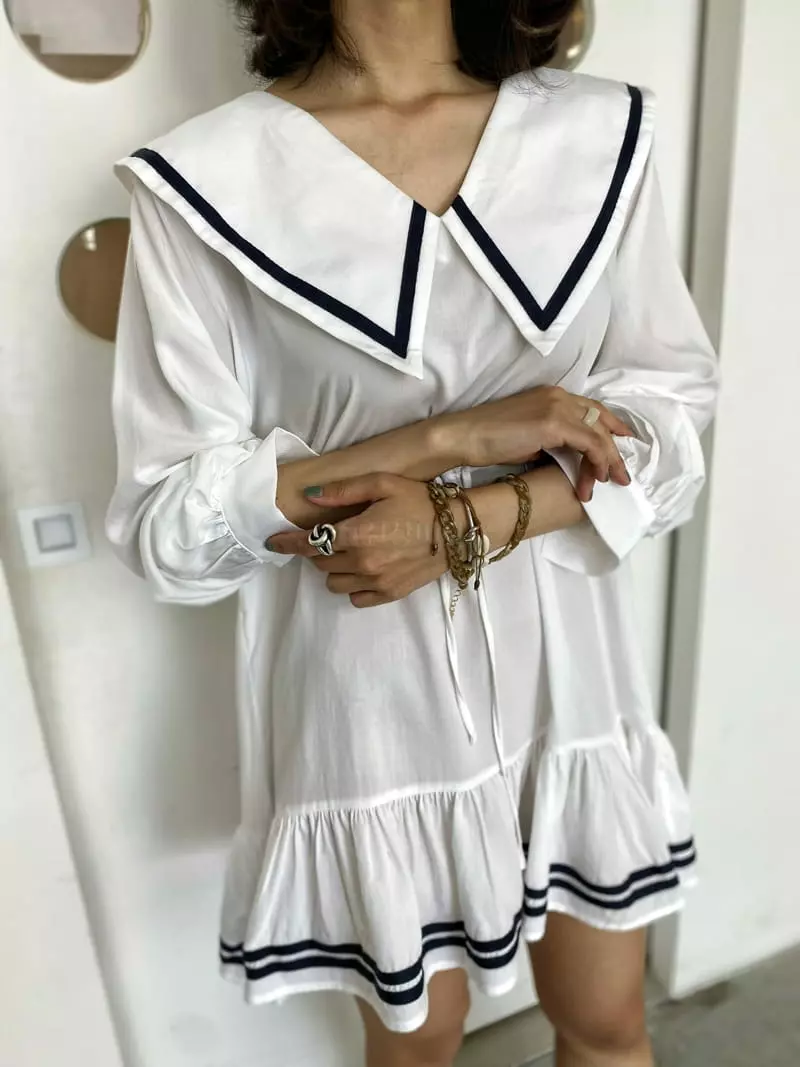Pb - Korean Women Fashion - #momslook - Sailor One-piece