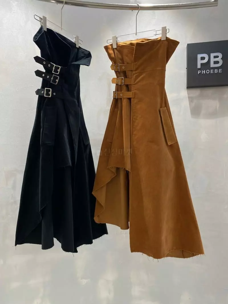 Pb - Korean Women Fashion - #pursuepretty - Suede Buckle Skirt - 9