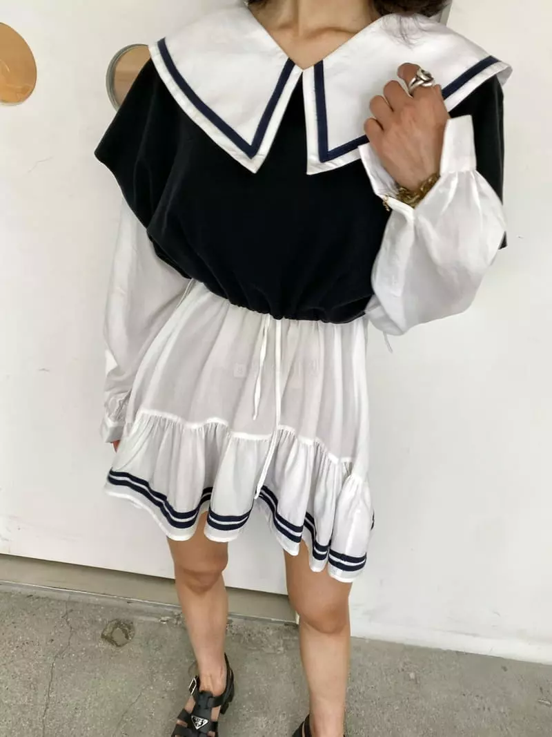 Pb - Korean Women Fashion - #pursuepretty - Sailor One-piece - 7