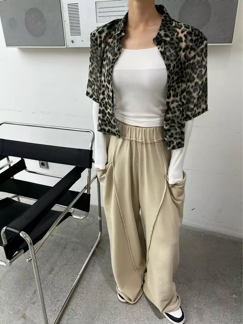 Pb - Korean Women Fashion - #pursuepretty - V Leopard Blouse - 6