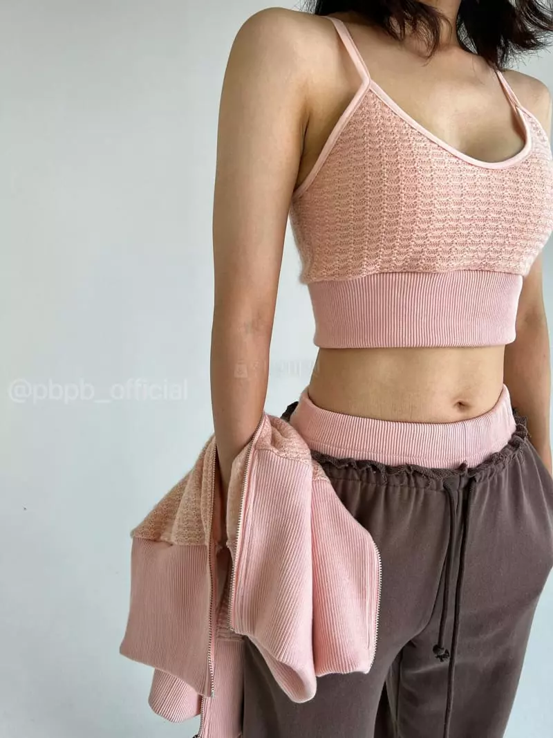 Pb - Korean Women Fashion - #restrostyle - Rip Knit Crop Top