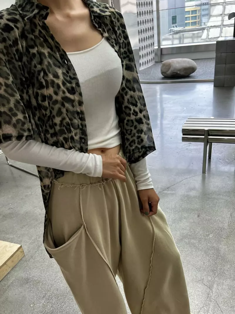 Pb - Korean Women Fashion - #romanticstyle - V Leopard Blouse - 8