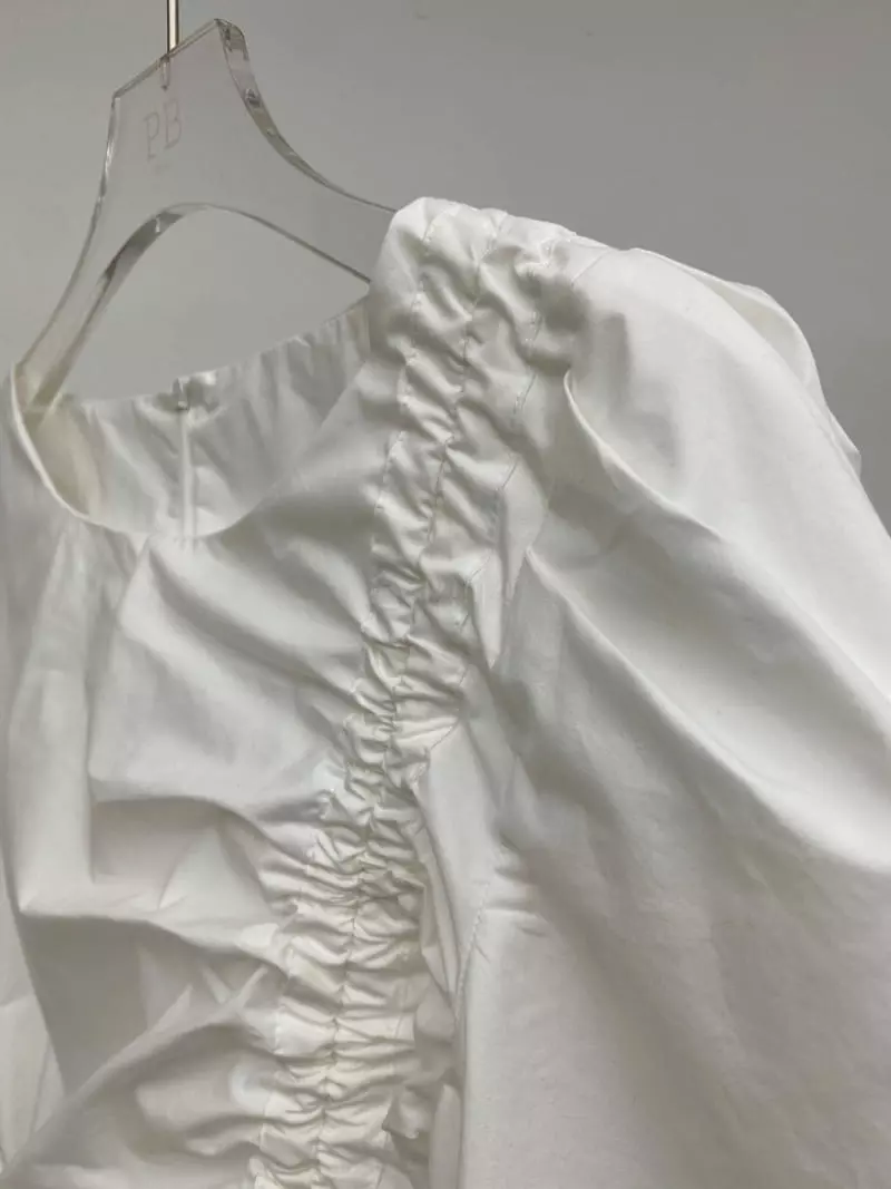 Pb - Korean Women Fashion - #shopsmall - Boat Neck Puff Blouse - 8