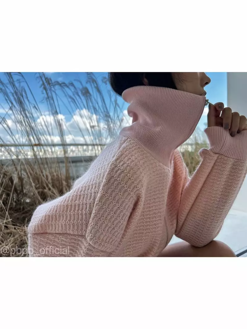 Pb - Korean Women Fashion - #shopsmall - Rip Knit Zip-up - 5