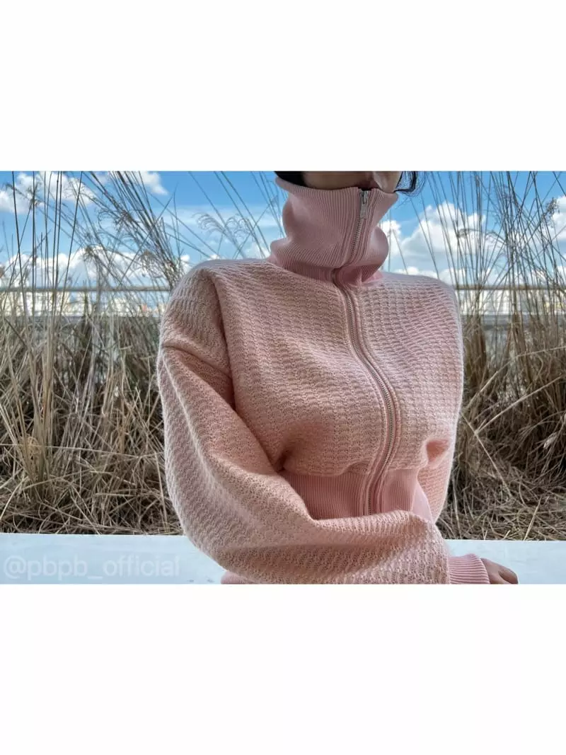 Pb - Korean Women Fashion - #thatsdarling - Rip Knit Zip-up - 6