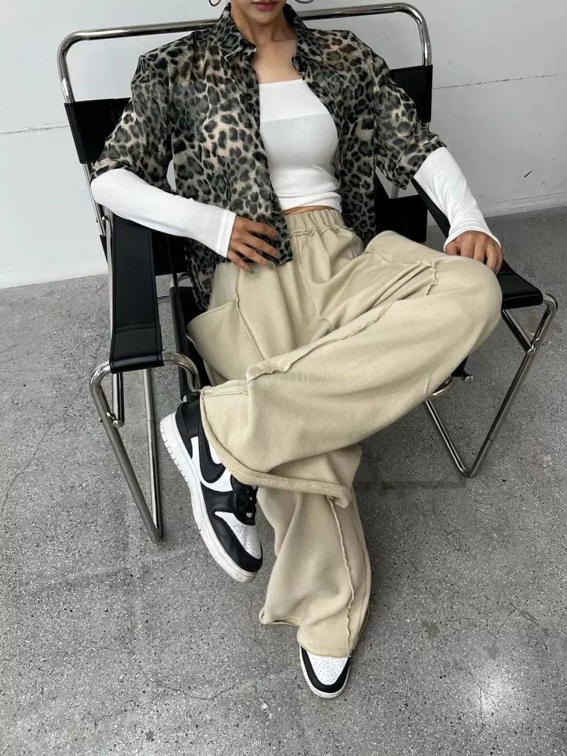 Pb - Korean Women Fashion - #womensfashion - V Leopard Blouse - 4