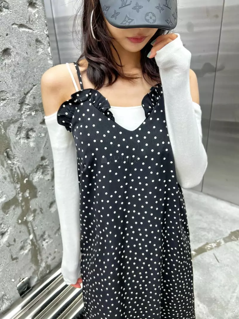Pb - Korean Women Fashion - #womensfashion - Ruffle Dot One-piece - 12