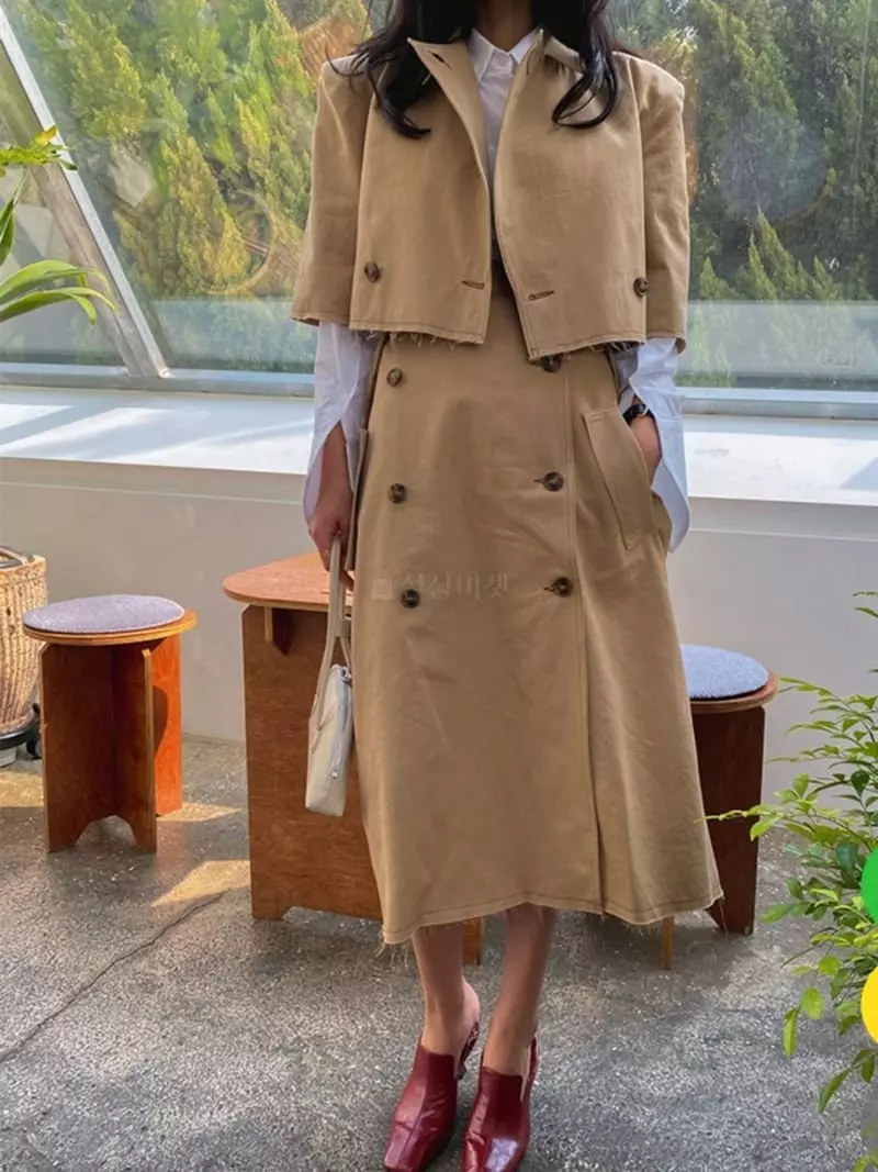 Pb - Korean Women Fashion - #womensfashion - M Stitch Trench Jacket - 5