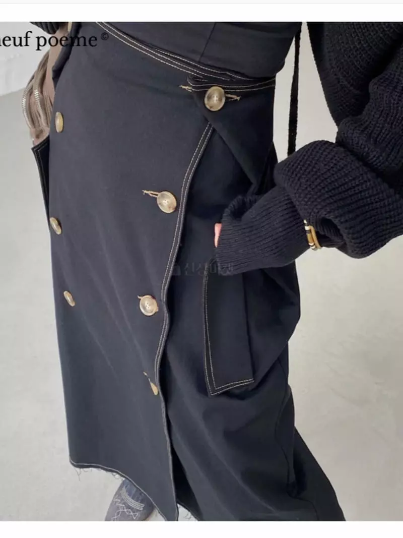 Pb - Korean Women Fashion - #womensfashion - M Stitch Trench Skirt - 10