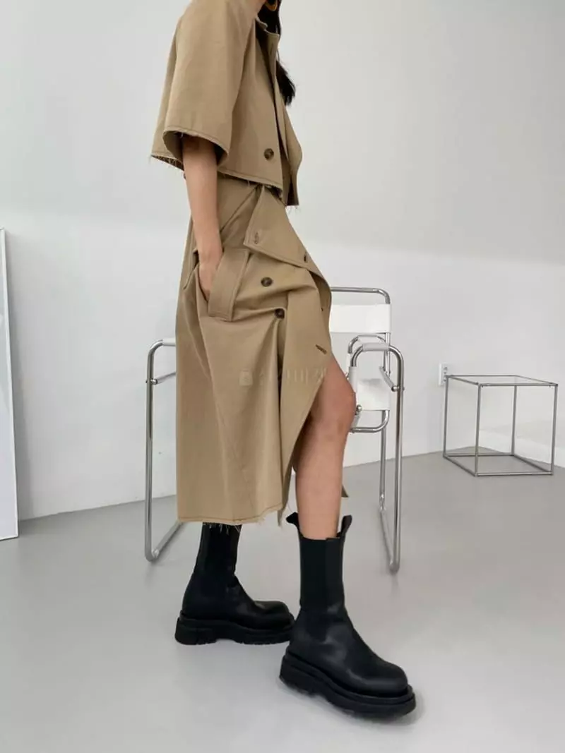 Pb - Korean Women Fashion - #womensfashion - M Stitch Trench Skirt - 6