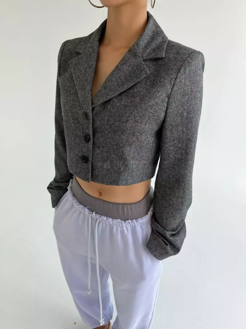 Pb - Korean Women Fashion - #womensfashion - Home Spun Crop Jacket - 9
