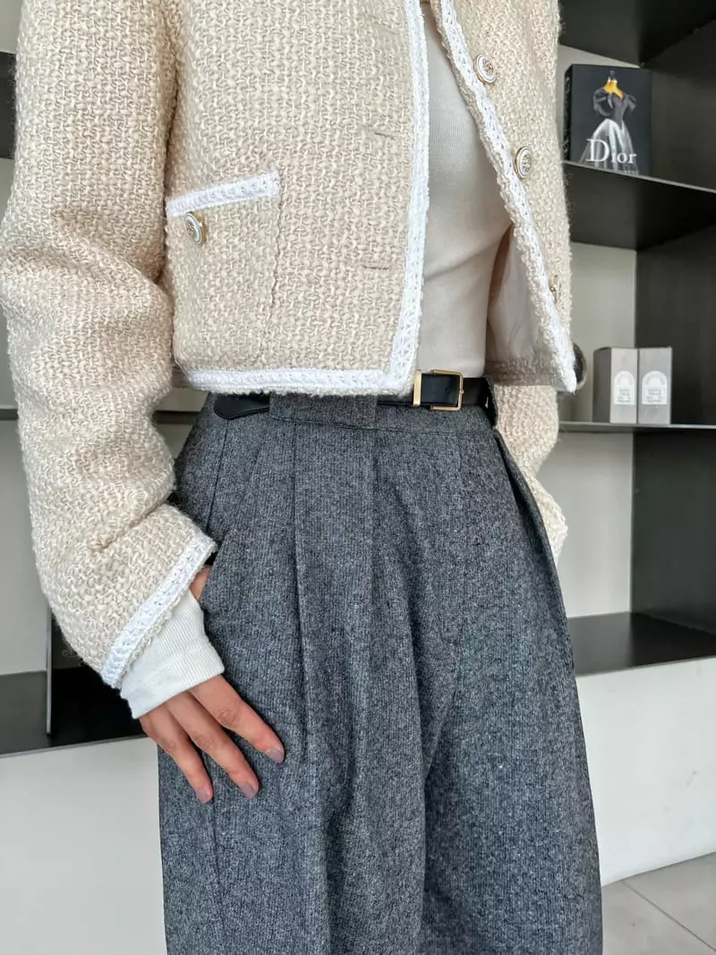 Pb - Korean Women Fashion - #womensfashion - Twid Padding Jacket - 12