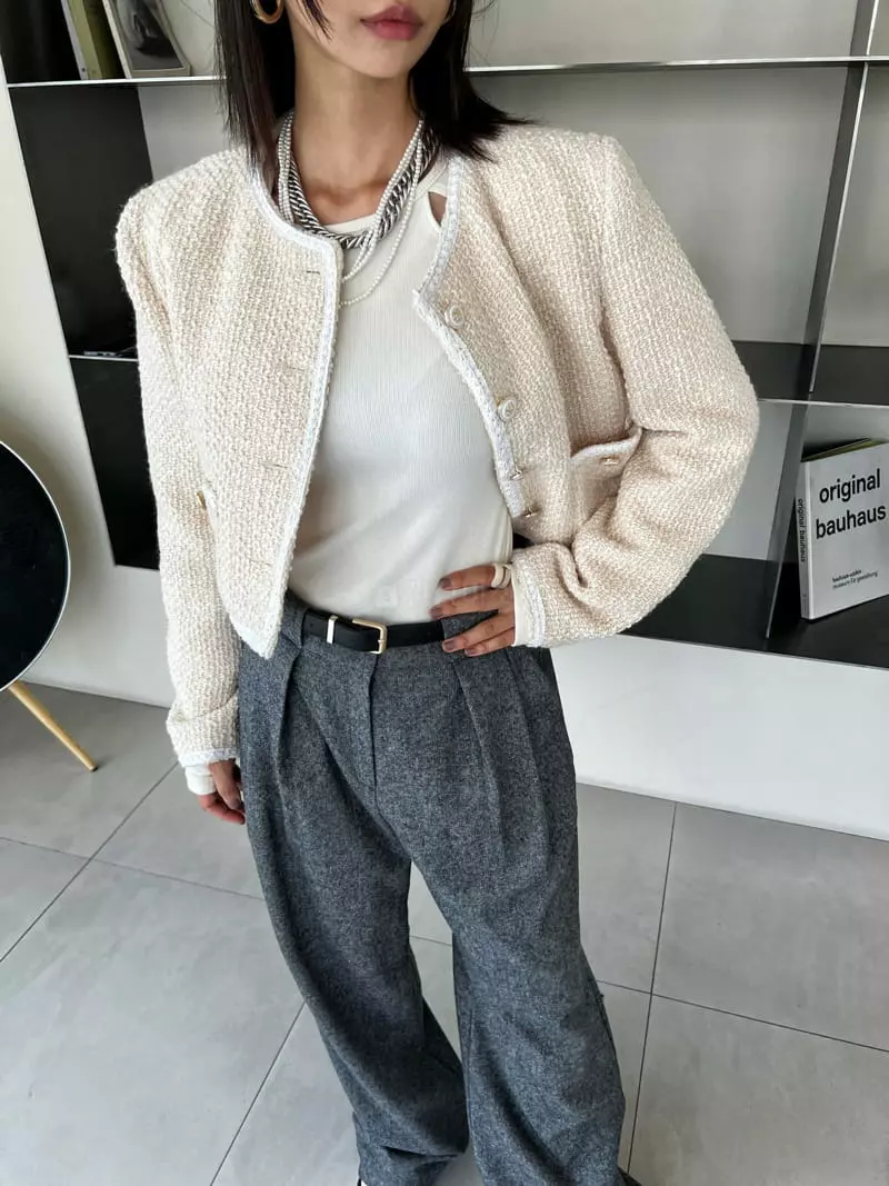 Pb - Korean Women Fashion - #womensfashion - Twid Padding Jacket - 6