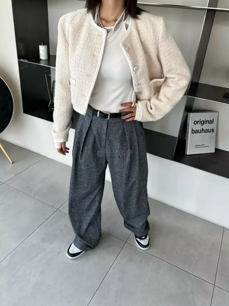 Pb - Korean Women Fashion - #womensfashion - Twid Padding Jacket - 8