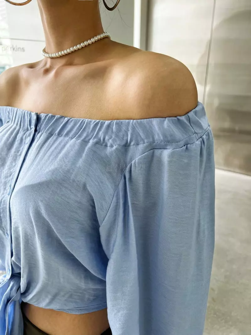 Pb - Korean Women Fashion - #womensfashion - Open Shinning Blouse - 5