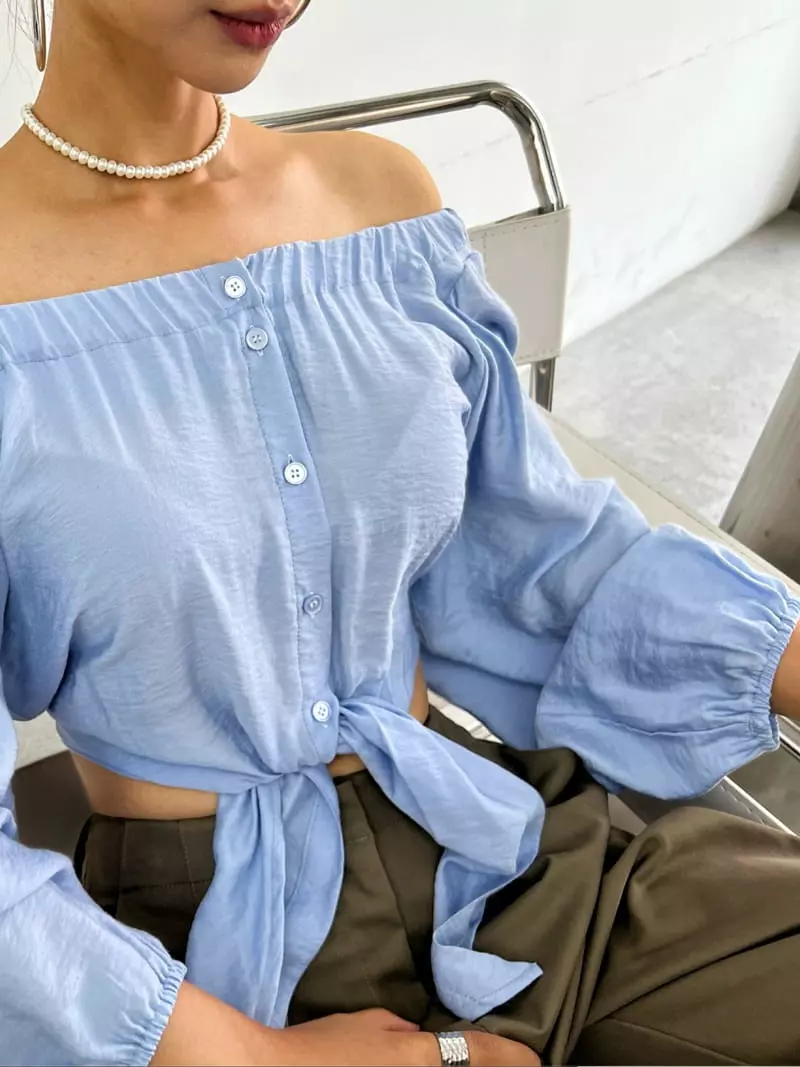 Pb - Korean Women Fashion - #womensfashion - Open Shinning Blouse - 9