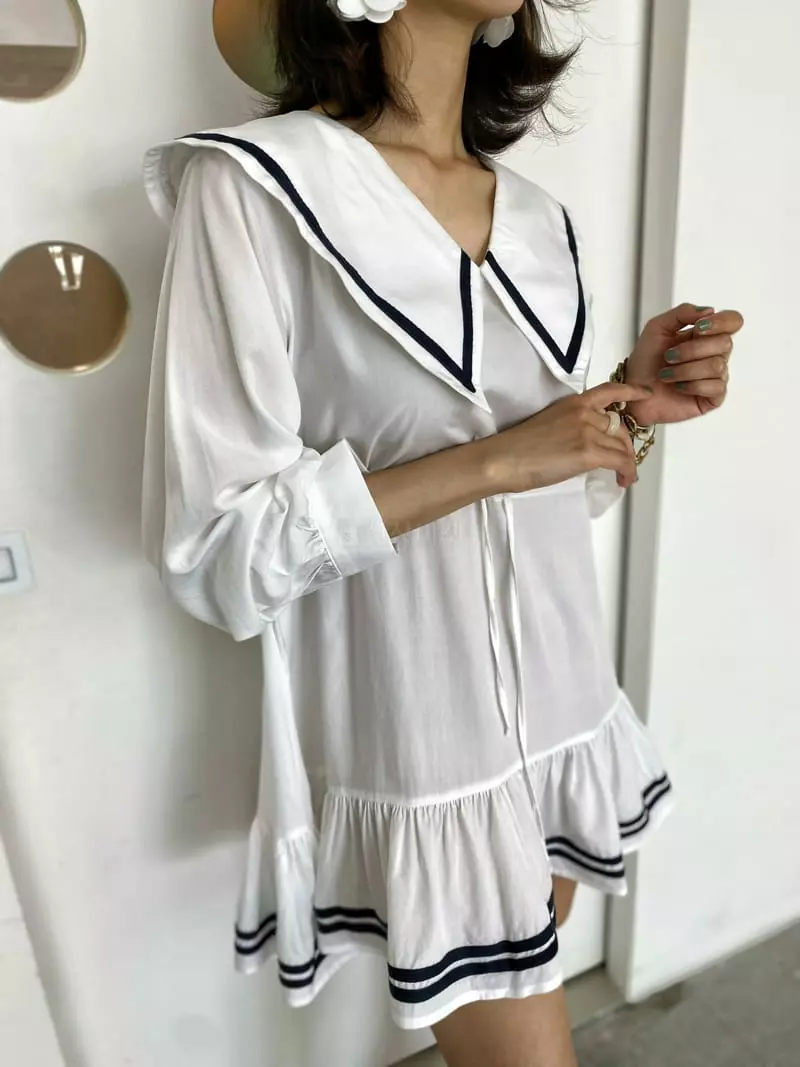 Pb - Korean Women Fashion - #momslook - Sailor One-piece - 4