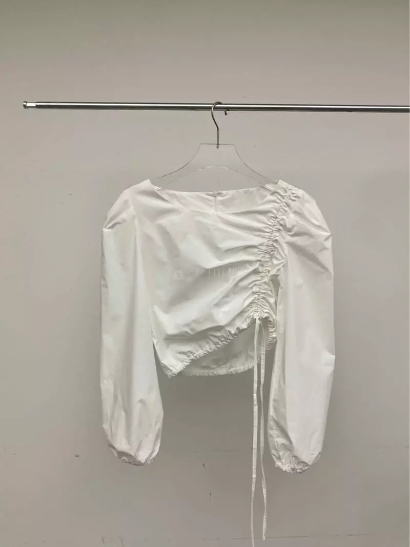 Pb - Korean Women Fashion - #womensfashion - Boat Neck Puff Blouse - 12