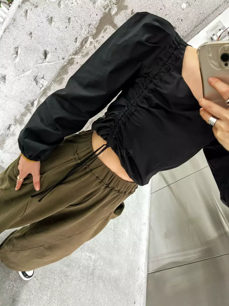 Pb - Korean Women Fashion - #womensfashion - Boat Neck Puff Blouse - 2