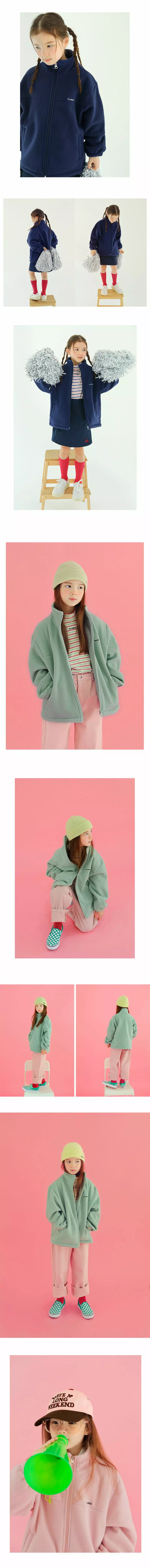 Peach-Cream - Korean Children Fashion - #childofig - Seller Fleece Zip-up - 2