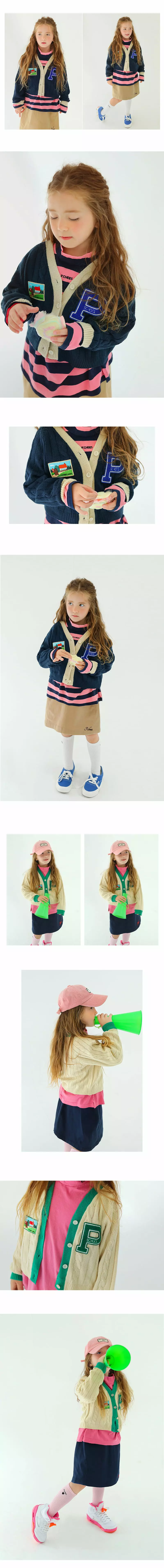 Peach-Cream - Korean Children Fashion - #minifashionista - Bric Knit Cardigan - 2