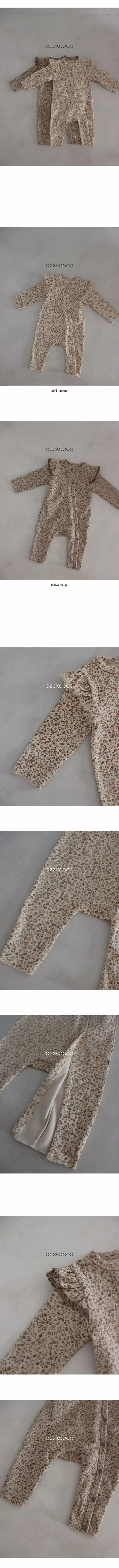 Peekaboo - Korean Baby Fashion - #babyfashion - Floral Bodysuit - 3