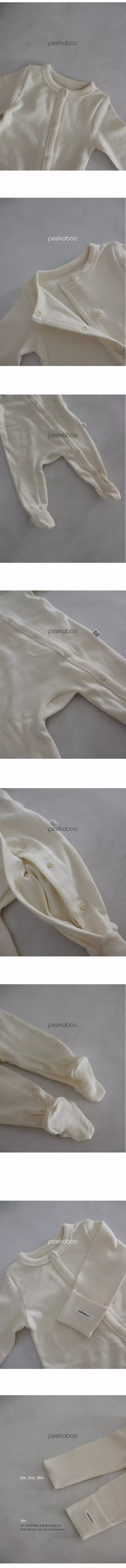 Peekaboo - Korean Baby Fashion - #babyoutfit - Chuchu Foot Bodysuit - 3