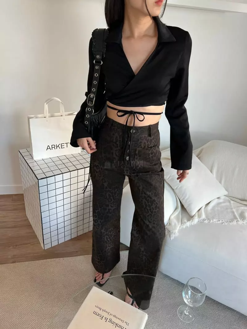 Pic - Korean Women Fashion - #momslook - Satin Wrap Blouse - 10