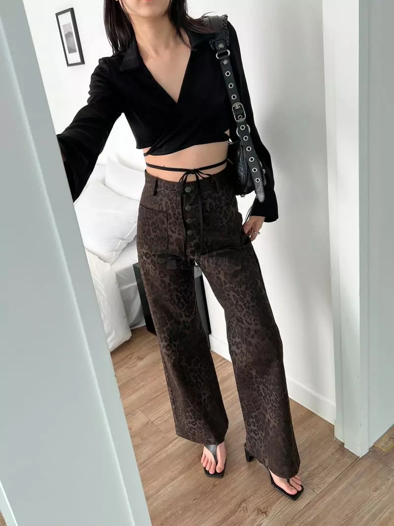 Pic - Korean Women Fashion - #momslook - Satin Wrap Blouse - 2