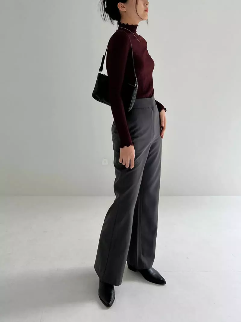 Pic - Korean Women Fashion - #momslook - Back Slit Pants - 5