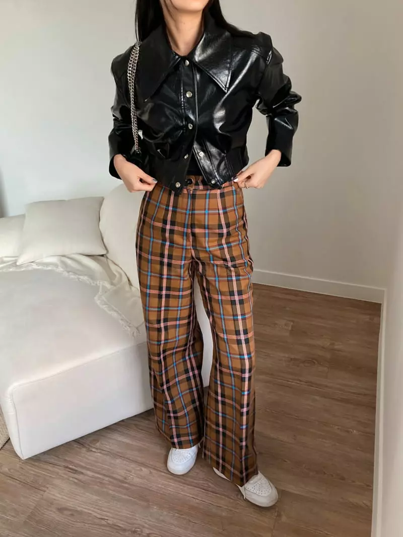 Pic - Korean Women Fashion - #momslook - Daddy Check Pants - 6