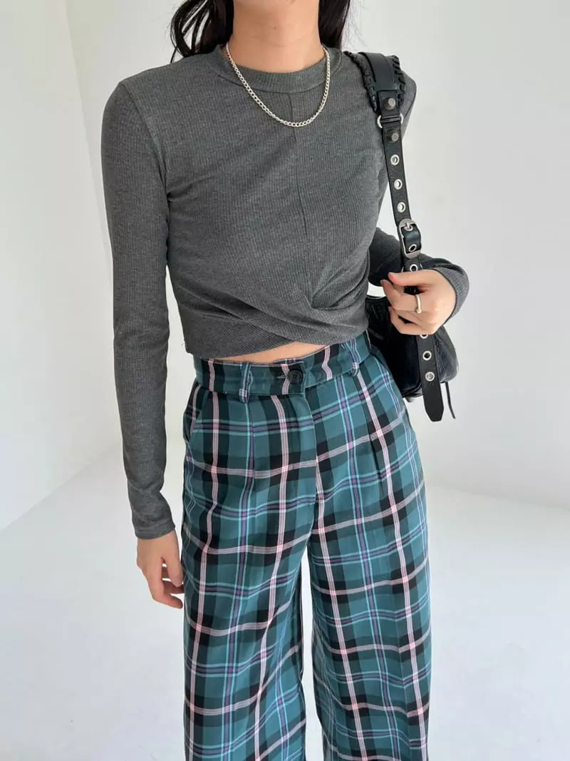 Pic - Korean Women Fashion - #momslook - Twist Rib Tee - 2