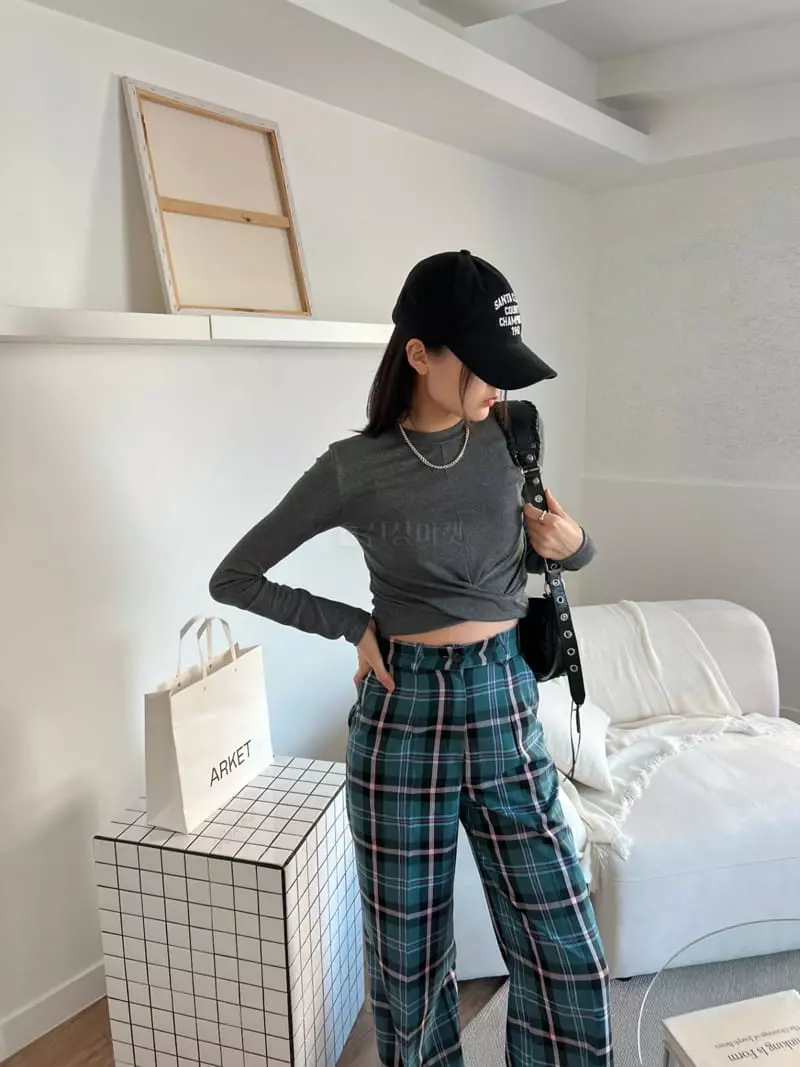 Pic - Korean Women Fashion - #momslook - Twist Rib Tee - 3