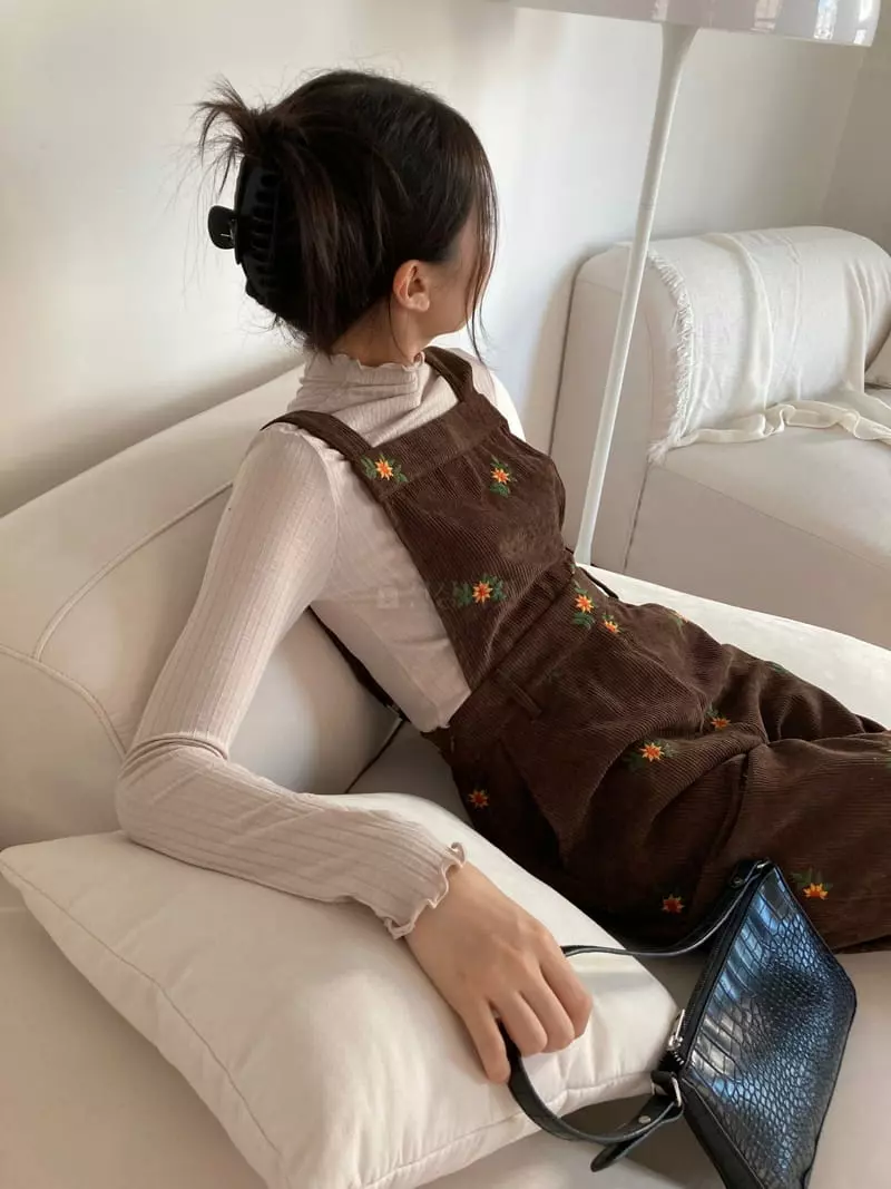 Pic - Korean Women Fashion - #vintagekidsstyle - Flower Overalls - 4