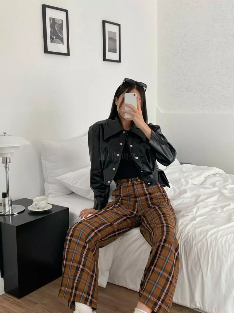 Pic - Korean Women Fashion - #pursuepretty - Daddy Check Pants - 10