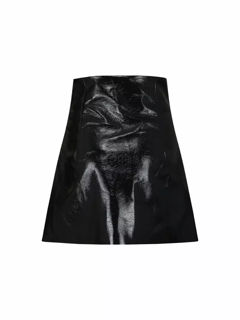 Pic - Korean Women Fashion - #restrostyle - Tulip Leather Skirt - 2