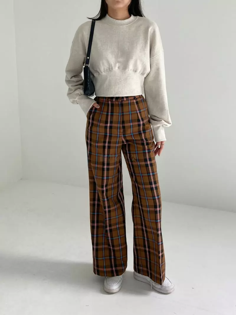 Pic - Korean Women Fashion - #restrostyle - Daddy Check Pants - 11