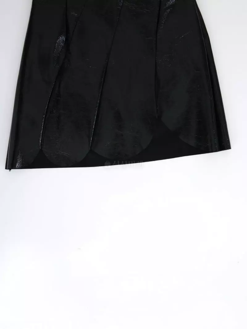 Pic - Korean Women Fashion - #romanticstyle - Tulip Leather Skirt - 4