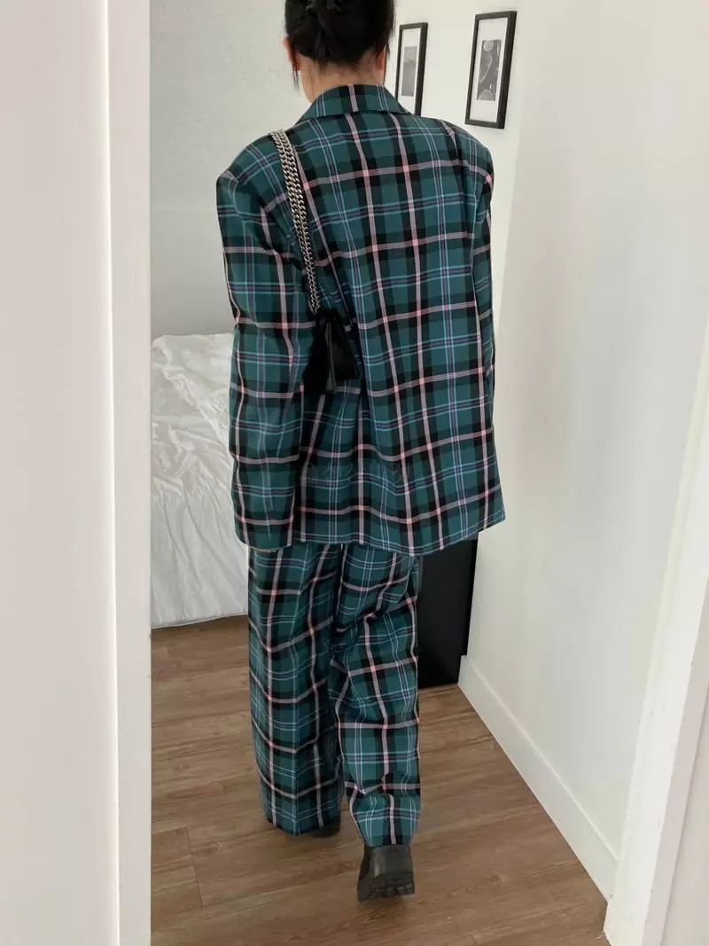 Pic - Korean Women Fashion - #shopsmall - Daddy Check Jacket - 12