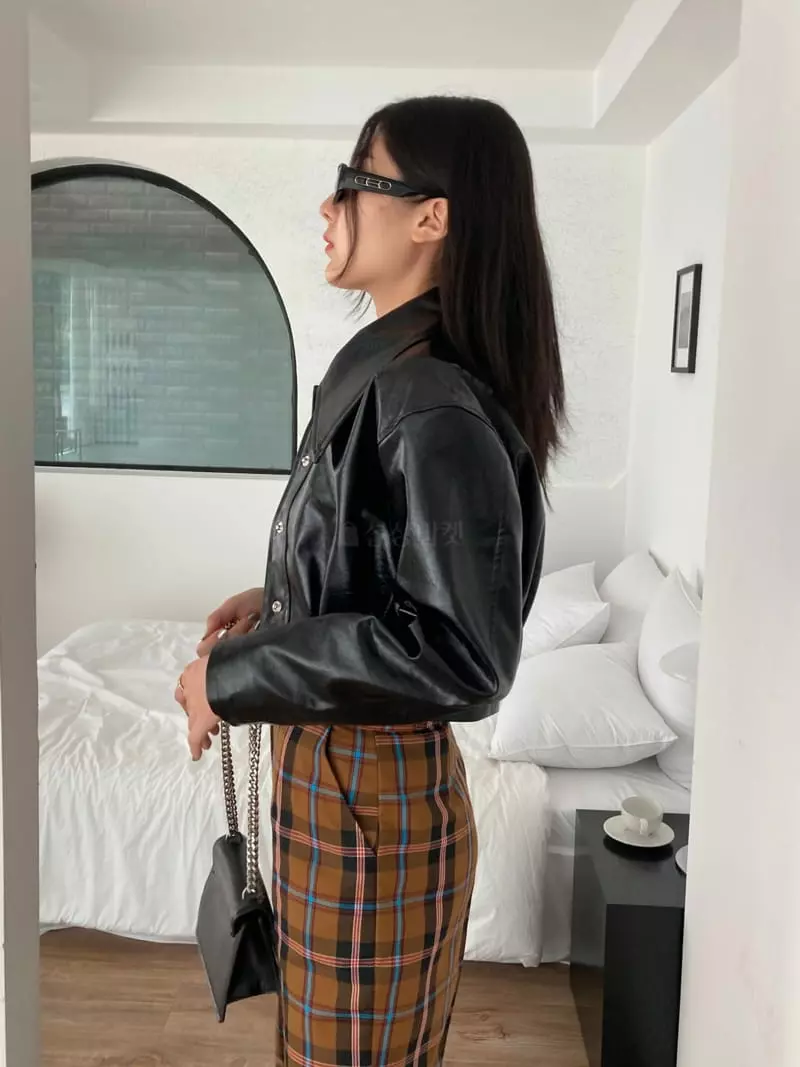 Pic - Korean Women Fashion - #vintageinspired - Babara Leather Jacket - 12