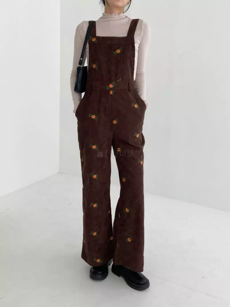 Pic - Korean Women Fashion - #womensfashion - Flower Overalls