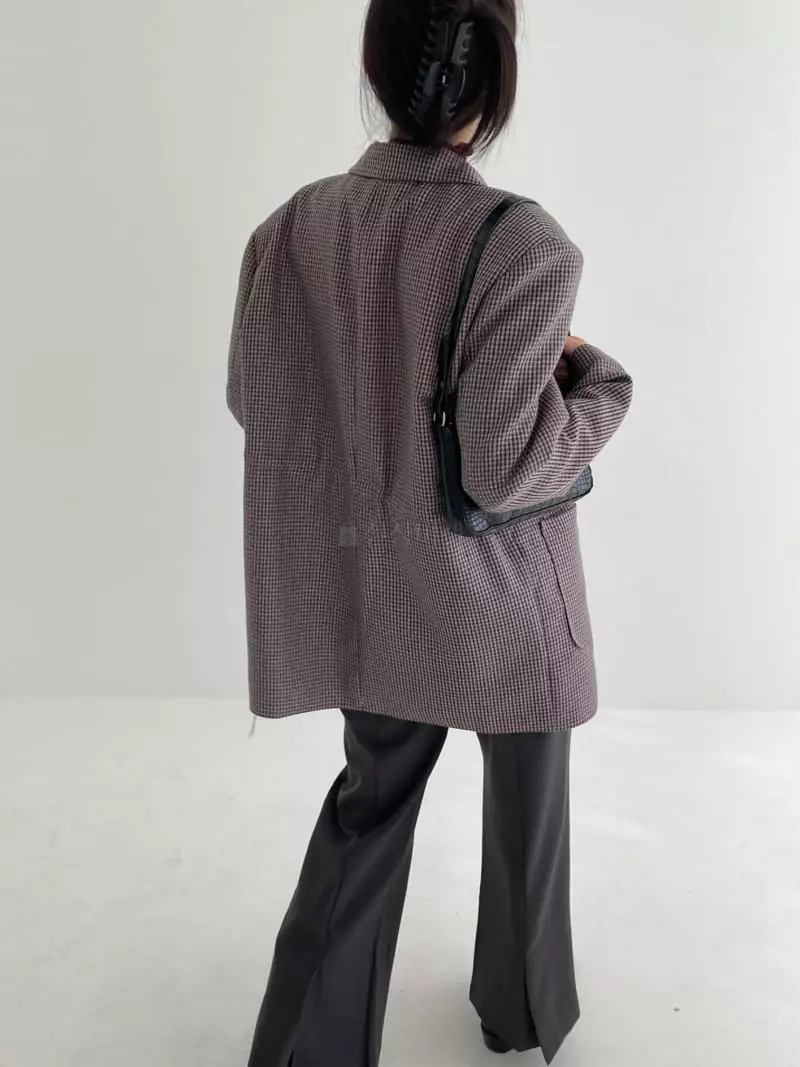 Pic - Korean Women Fashion - #womensfashion - String Check Jacket - 7