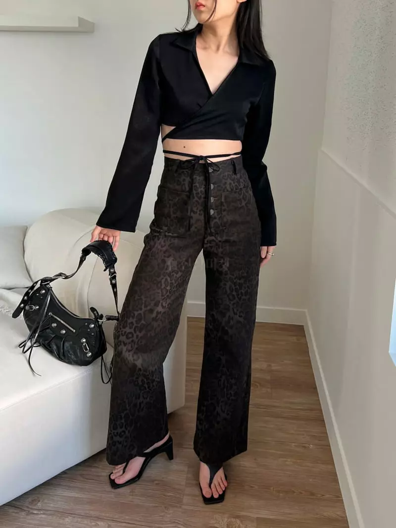 Pic - Korean Women Fashion - #womensfashion - Satin Wrap Blouse - 9